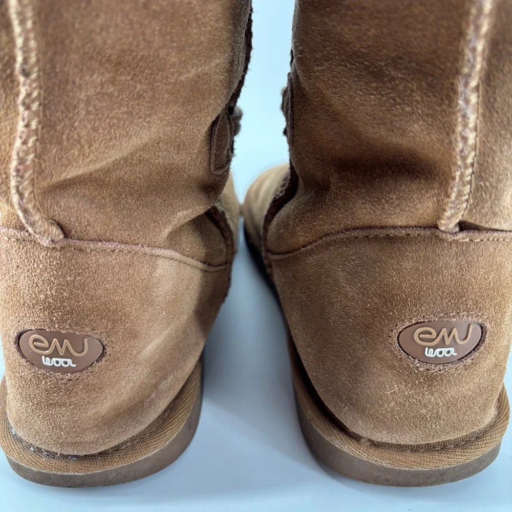 EMU Australia Womens Boots Size 9 Brown Suede Wool Lined Button Merino Cozy Wam‎